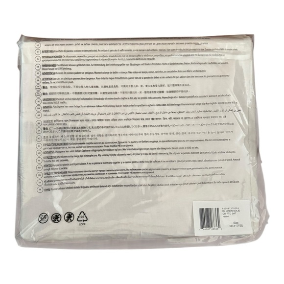 Ralph Lauren Linen Solid Queen Fitted Pebble NEW - Picture 2 of 6